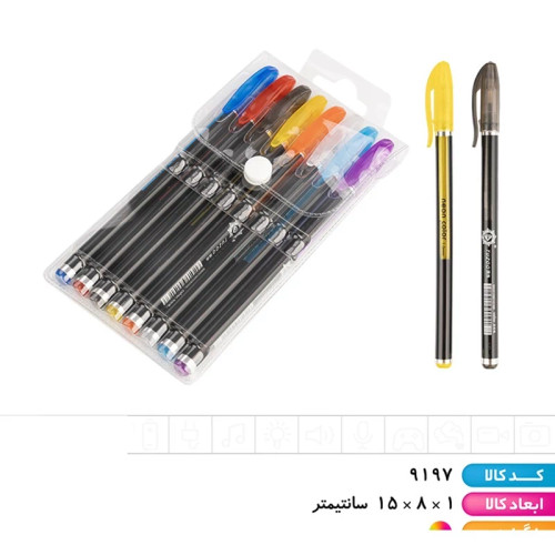 خودکار اکلیلی نئونی (neon color) 8 رنگ