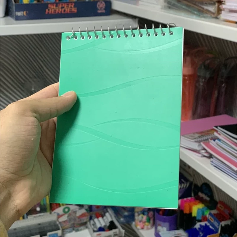 دفترچه یادداشت ۵۰ برگ سایز 1/8 طلقی فنری