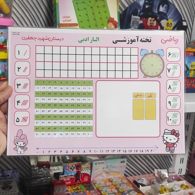 تخته آموزشی کلاس اول طرح دخترانه با نام اختصاصی