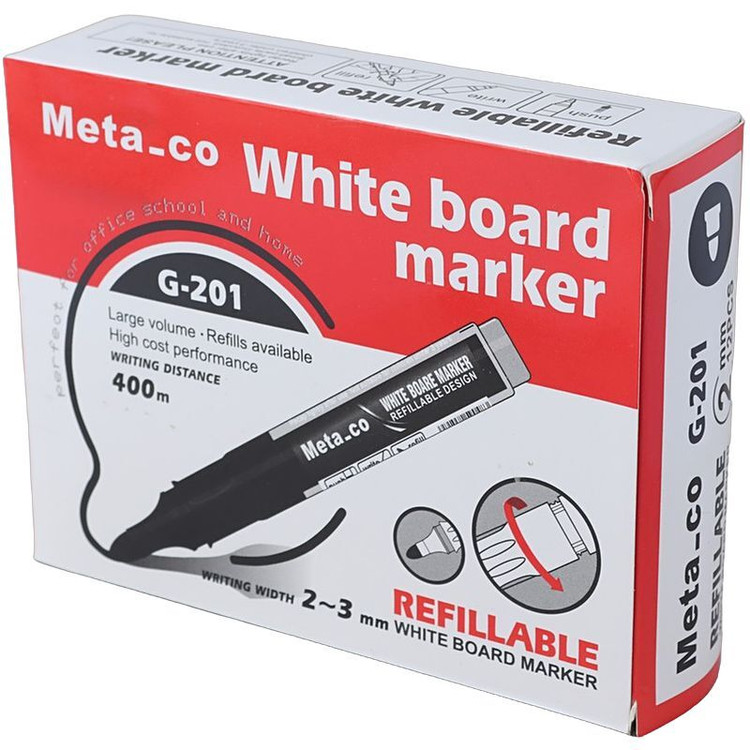 ماژیک وایت برد شارژی Meta-Co نوک گرد G-201