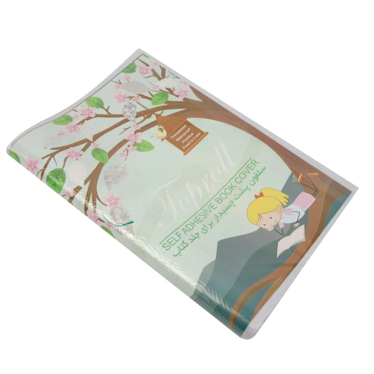 جلد کتاب چسبی طرح دار کیفیت ممتاز Toproll 36*50cm بسته 10 عددی (جلد آماده سلفون پشت چسب دار)