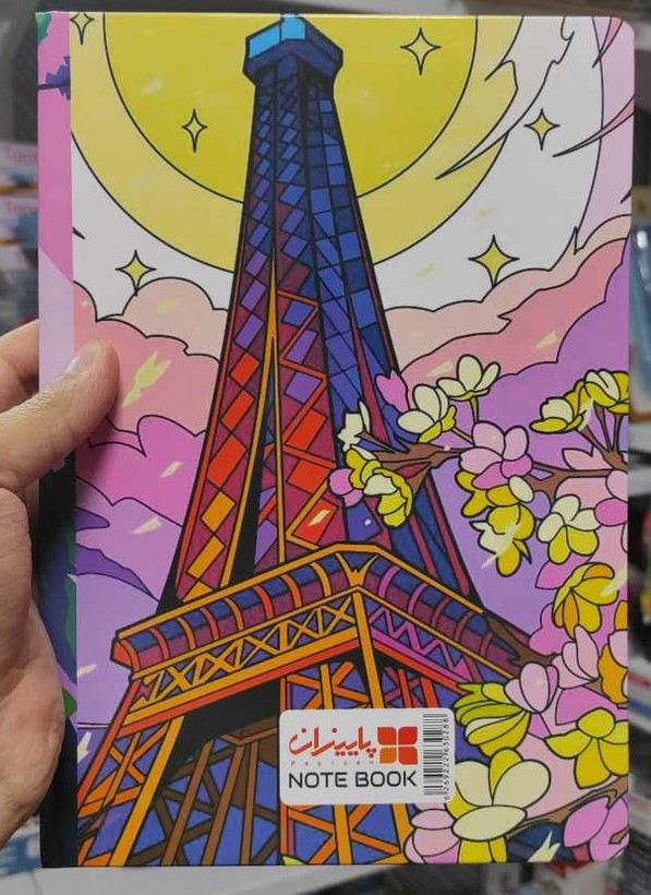 دفتر 100 برگ جلد سخت قطع وزیری طرح کلاسیک برند پاییزان