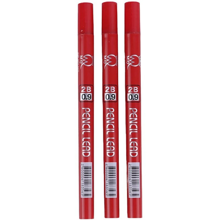 نوک مداد نوکی (مغز اتود) 0.9 درجه نرمی 2B مشکی بلند برند ام کیو کد M.Q-222
