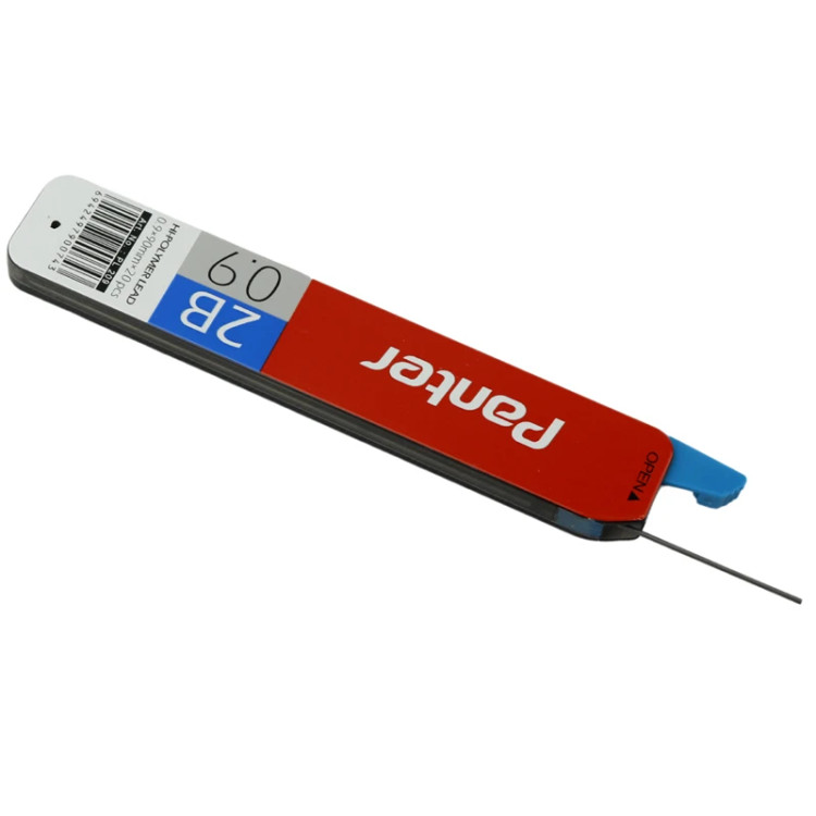 نوک مداد نوکی کیفیت ممتاز بلند (مغز اتود) 0.9 درجه نرمی 2B مشکی برند پنتر کد PL209