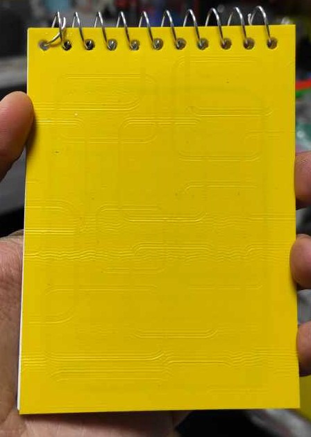 دفترچه یادداشت 50 برگ موج طرح رنگی بالا بازشو سایز 1/16