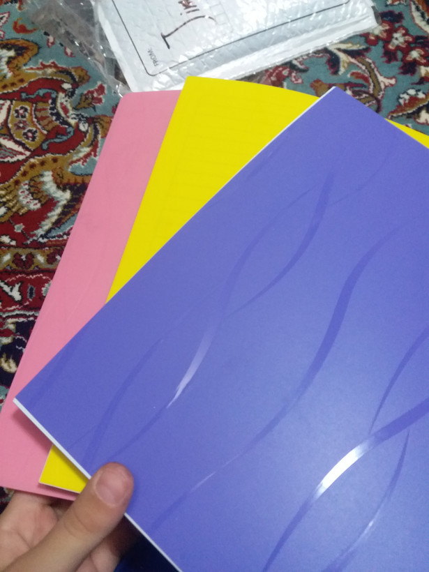دفتر 8۰برگ خط آبی رنگی(فنری)