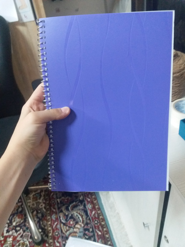 دفتر 8۰برگ خط آبی رنگی(فنری)